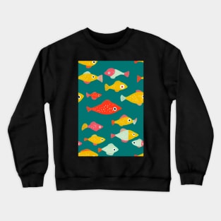 Fish pattern, a perfect gift for Anglers, Fisherman or any Nature Lover #6 Crewneck Sweatshirt